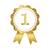 First prize ribbon award vector